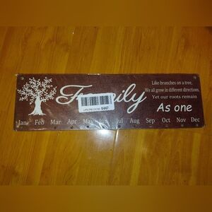 Brown Family Wall Birthday sign